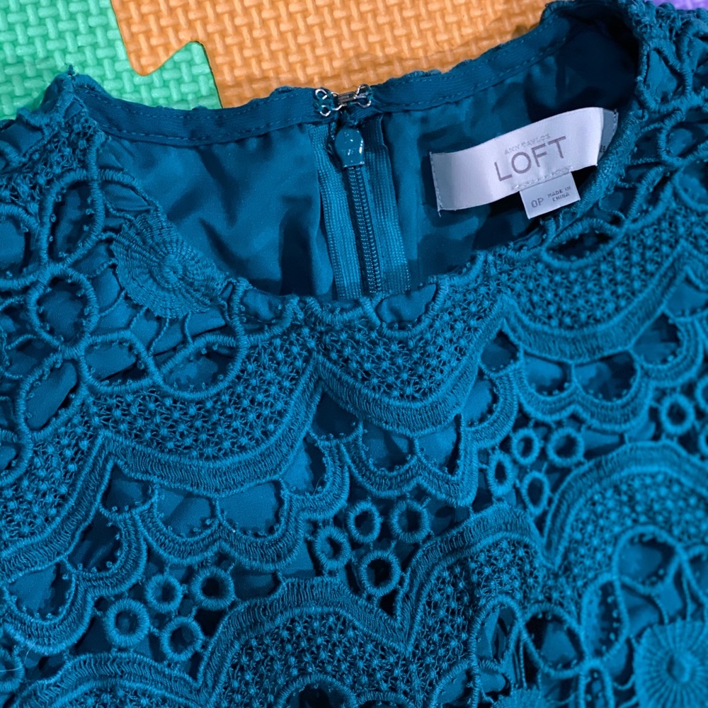 XSP Teal eyelet dress